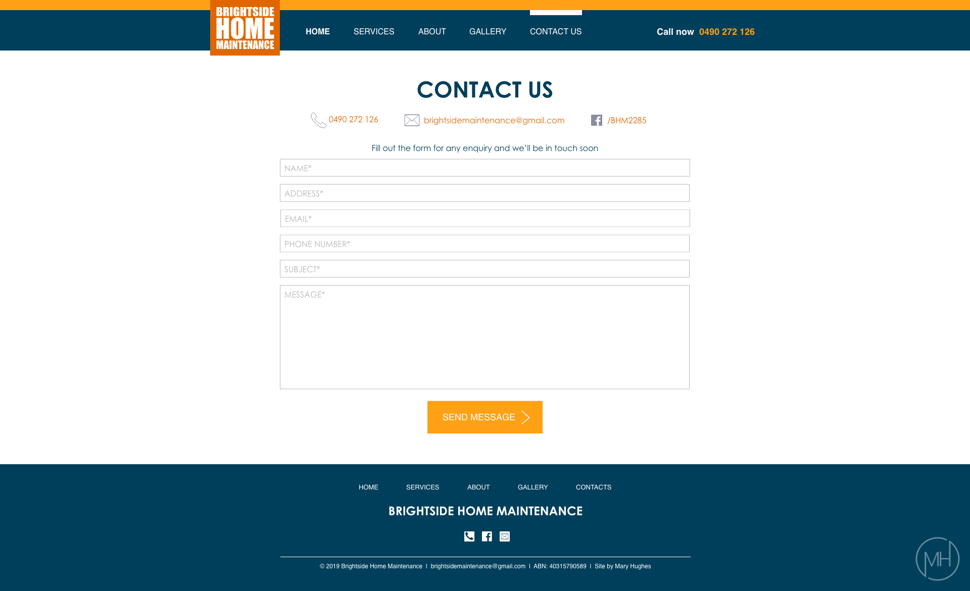 Contact page